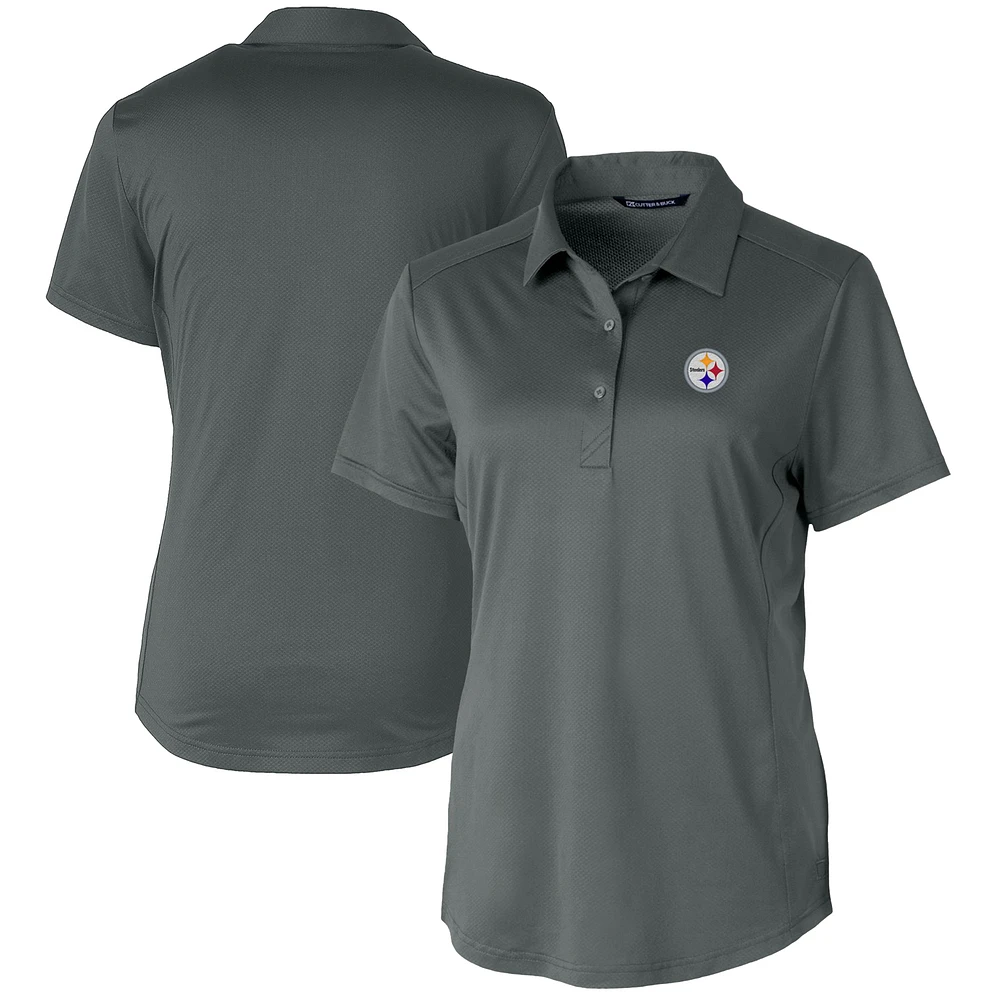 Women's Cutter & Buck Steel Pittsburgh Steelers Prospect Textured Stretch Polo