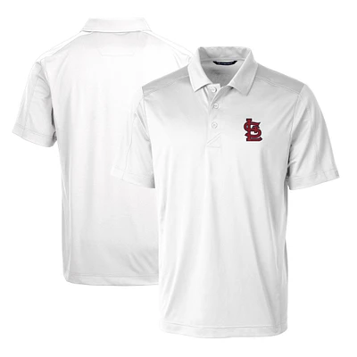 Men's Cutter & Buck White St. Louis Cardinals Prospect Textured Stretch Big Tall Polo