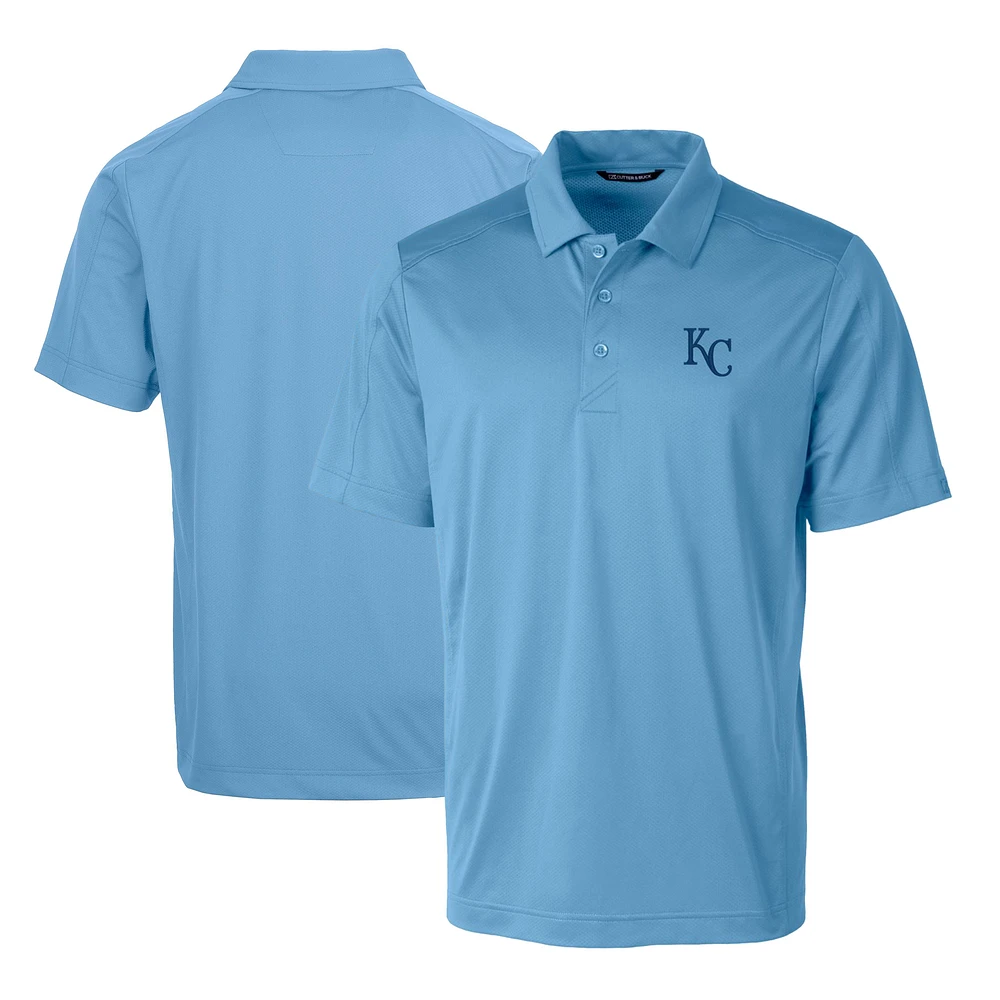 Men's Cutter & Buck Light Blue Kansas City Royals Prospect Textured Stretch Polo