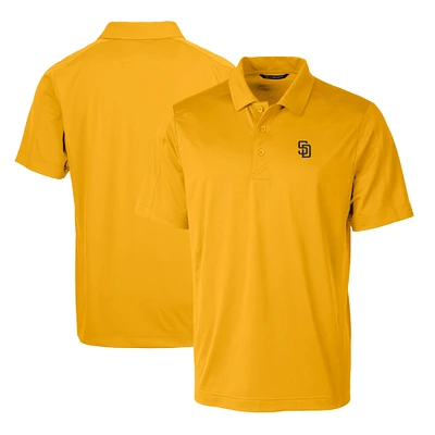 Men's Cutter & Buck Gold San Diego Padres Prospect Textured Stretch Polo