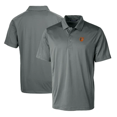 Men's Cutter & Buck Steel Baltimore Orioles Prospect Textured Stretch Polo
