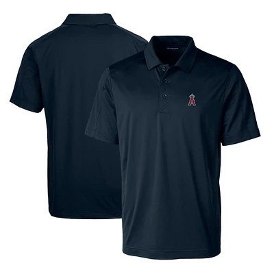 Men's Cutter & Buck Navy Los Angeles Angels Prospect Textured Stretch Polo