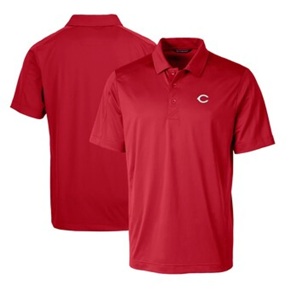 Men's Cutter & Buck Red Cincinnati Reds Prospect Textured Stretch Polo
