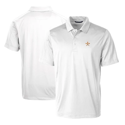 Men's Cutter & Buck White Houston Astros Prospect Textured Stretch Polo