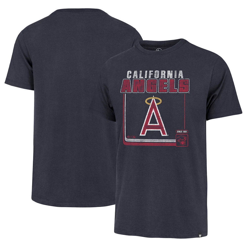 Men's '47 Navy California Angels Cooperstown Collection Borderline Franklin T-Shirt