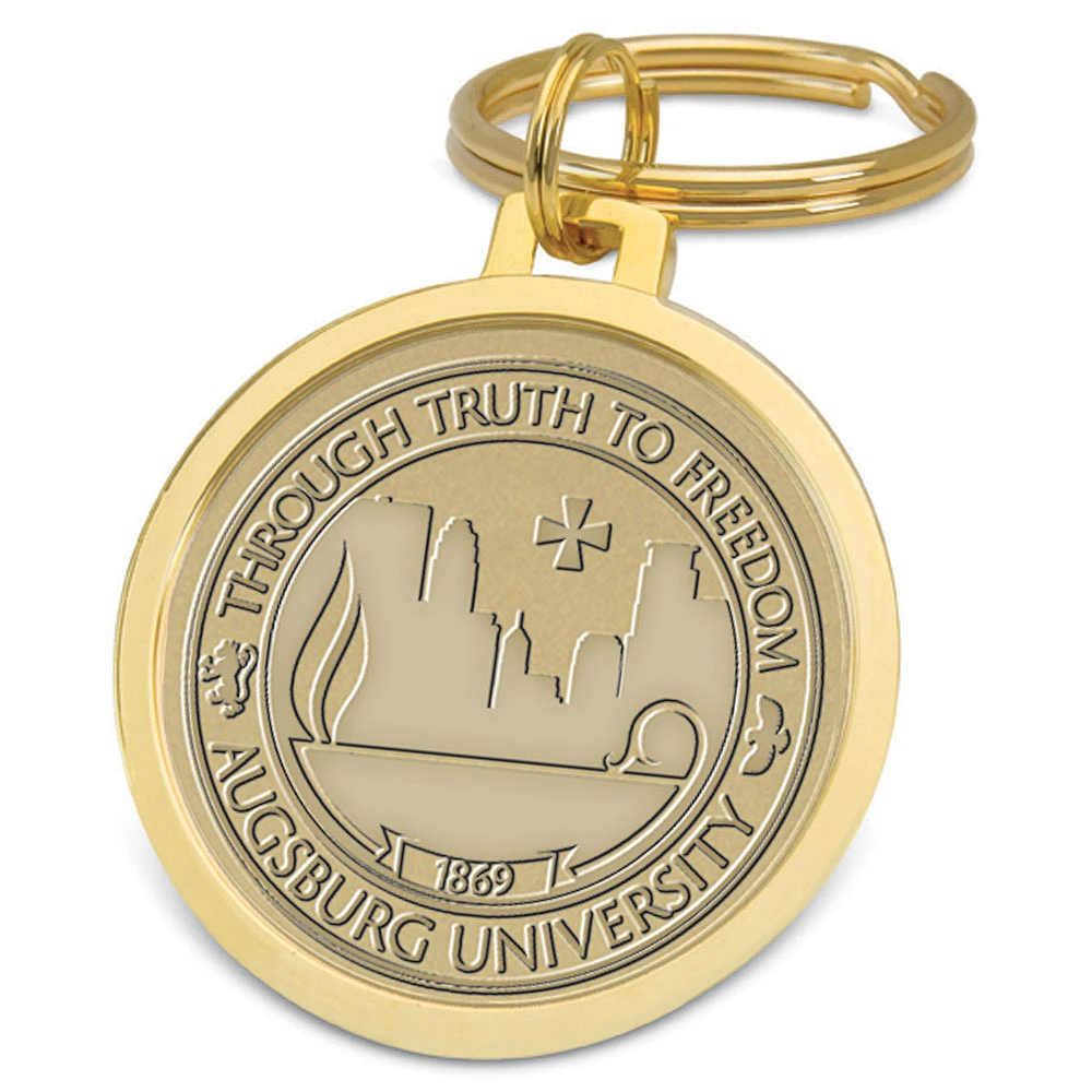 Gold Augsburg University Split-Wire Key Ring
