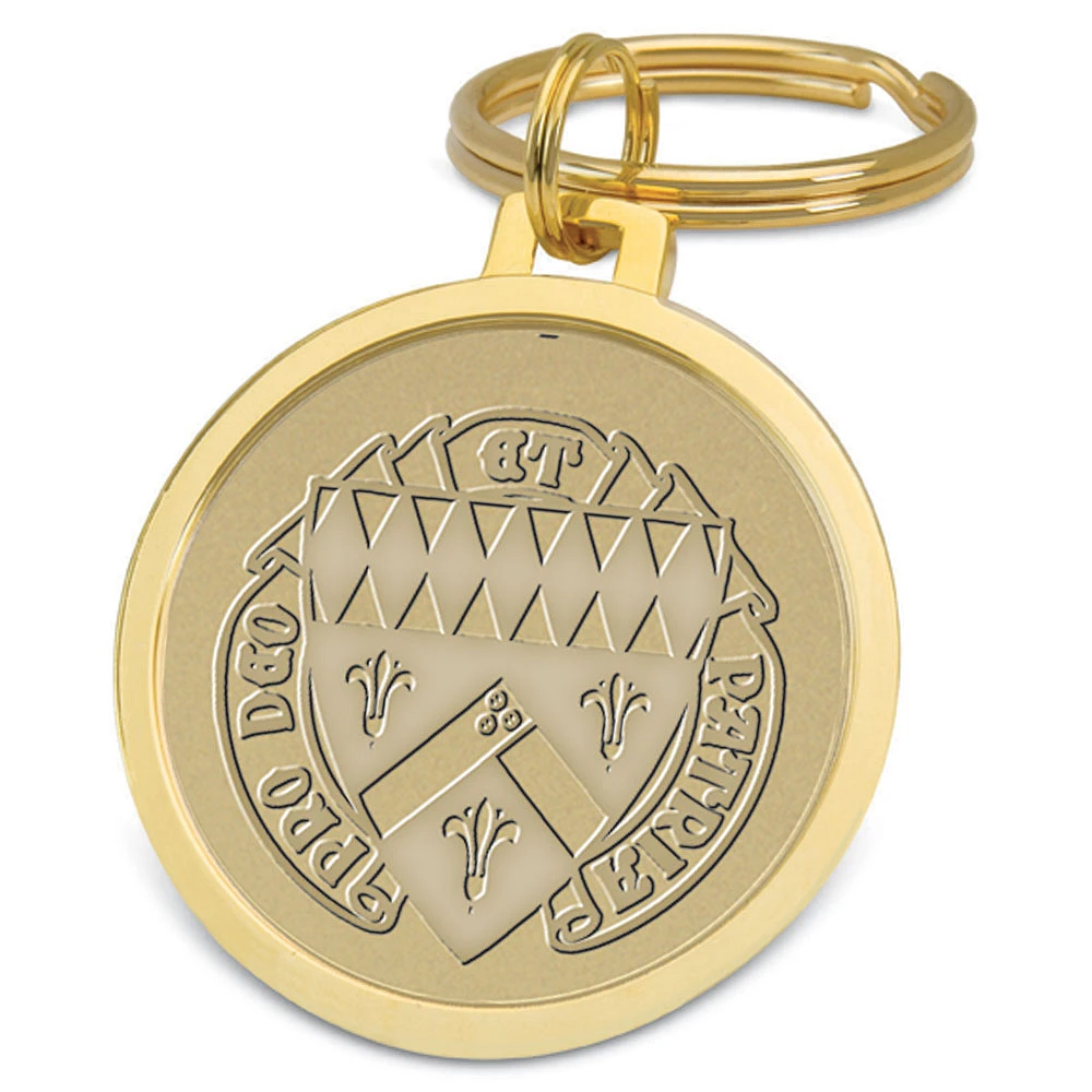 Gold Loras College Duhawks Split-Wire Key Ring