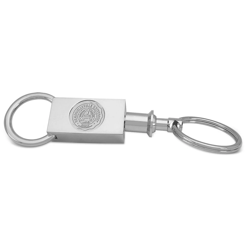 Silver Campbellsville Tigers Two-Section Key Ring