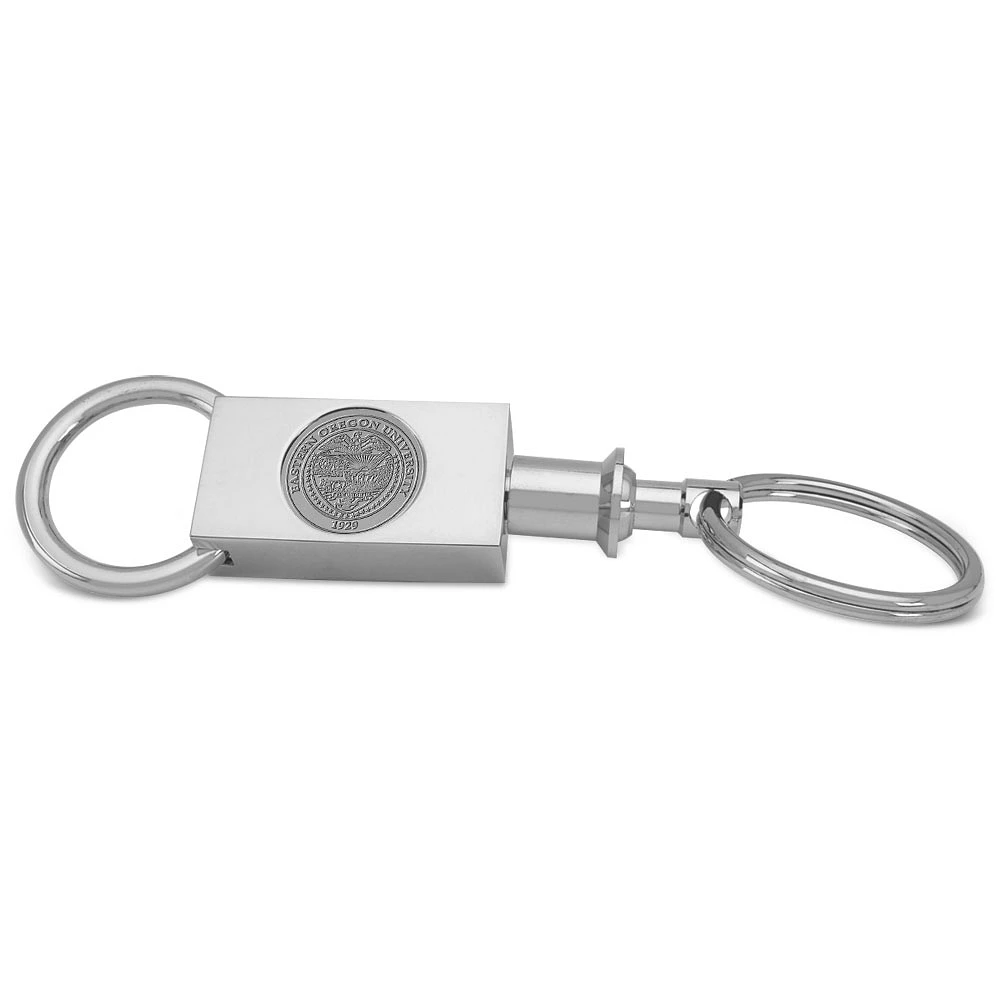 Silver Eastern Oregon Mountaineers Two-Section Key Ring