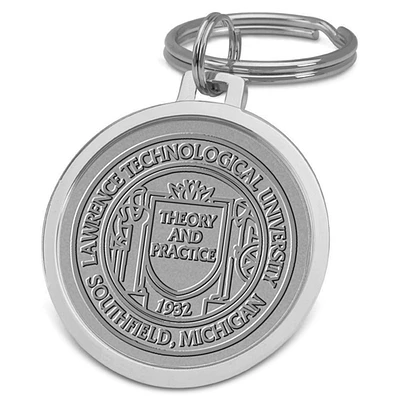 Silver Lawrence Technological University Blue Devils Split-Wire Key Ring