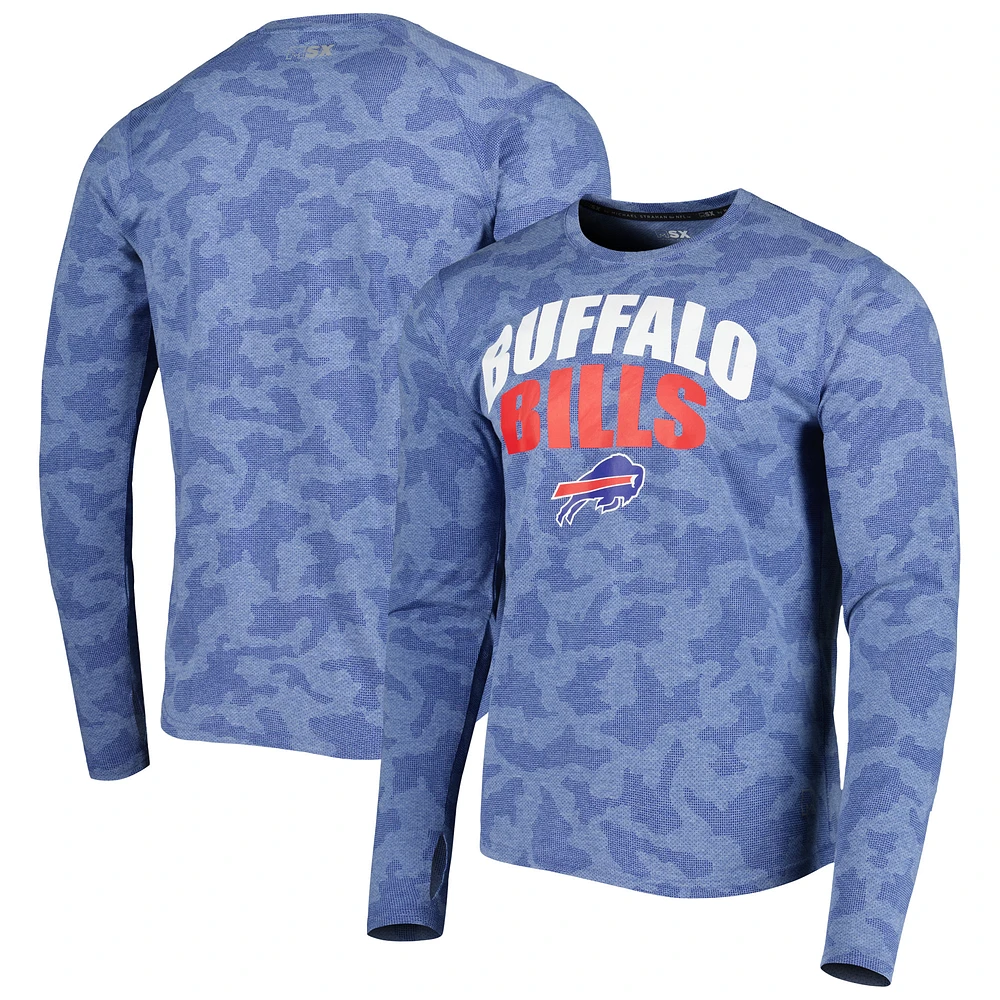 Men's MSX by Michael Strahan Royal Buffalo Bills Performance Camo Long Sleeve T-Shirt