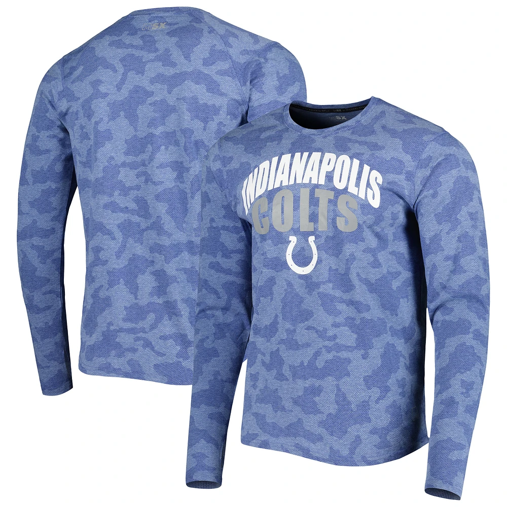 Men's MSX by Michael Strahan Royal Indianapolis Colts Performance Camo Long Sleeve T-Shirt