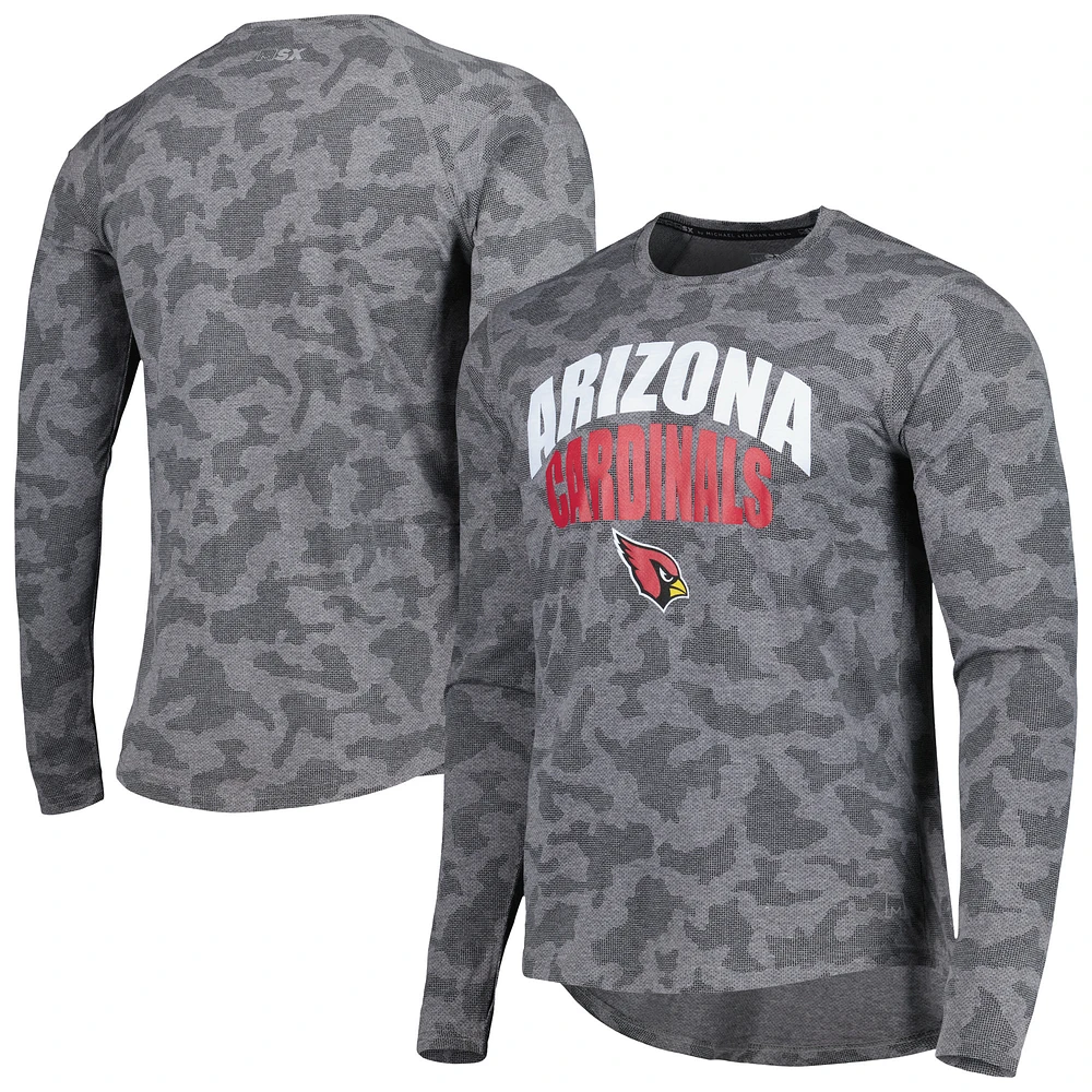 Men's MSX by Michael Strahan Gray Arizona Cardinals Performance Camo Long Sleeve T-Shirt