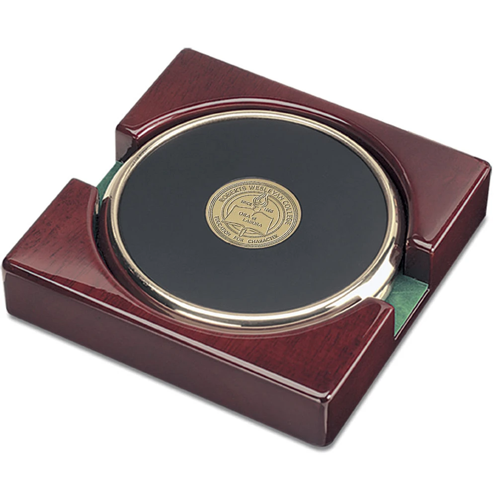 Gold Roberts Wesleyan Redhawks 2-Piece Coaster Set