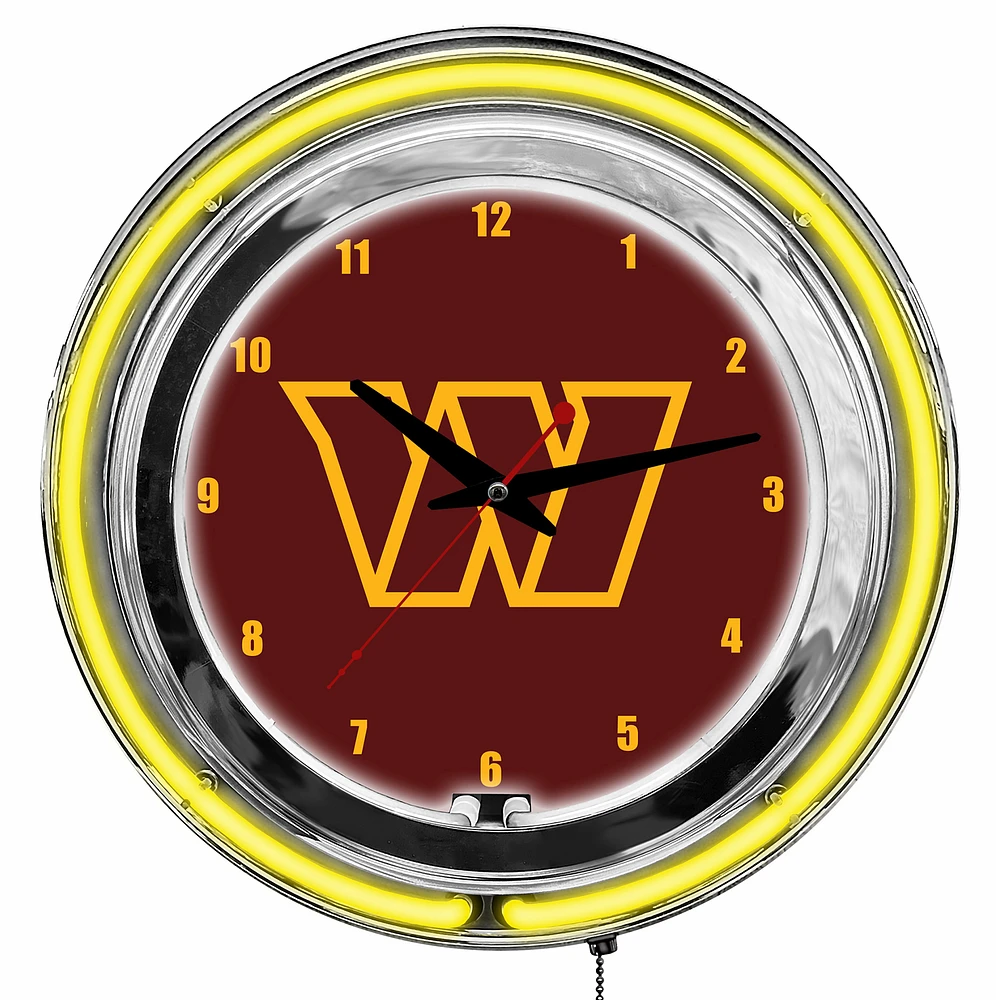 Imperial Washington Commanders 14'' Neon Clock