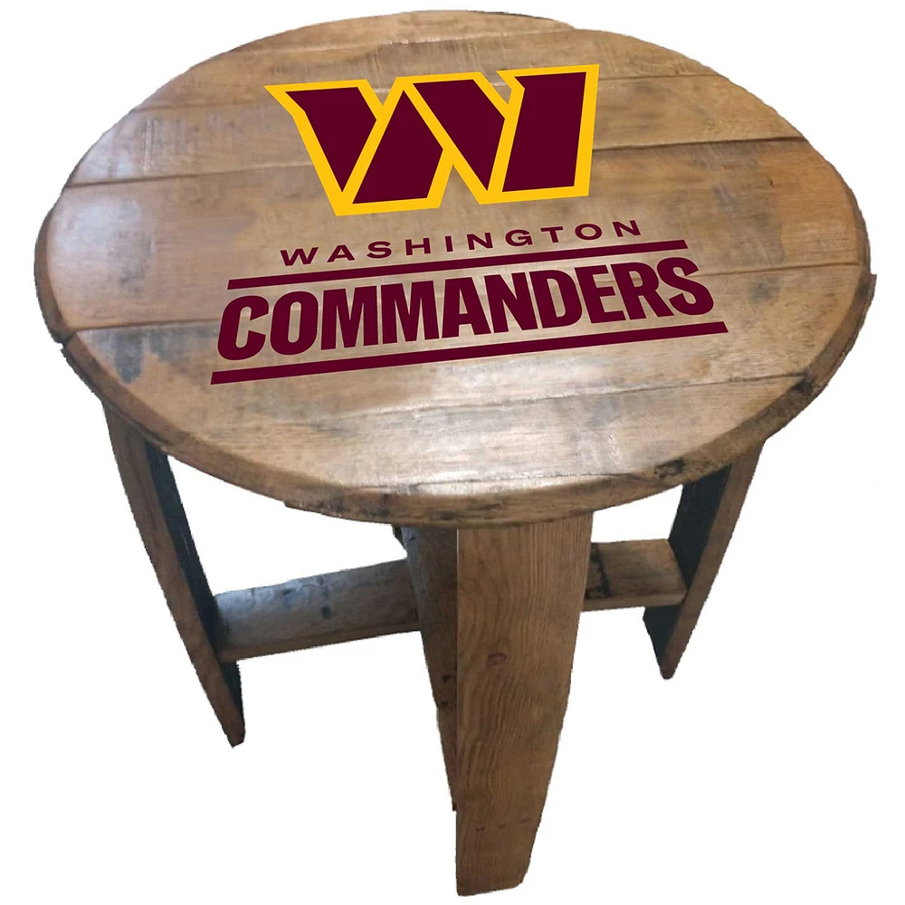 Imperial Washington Commanders Oak Barrel Table