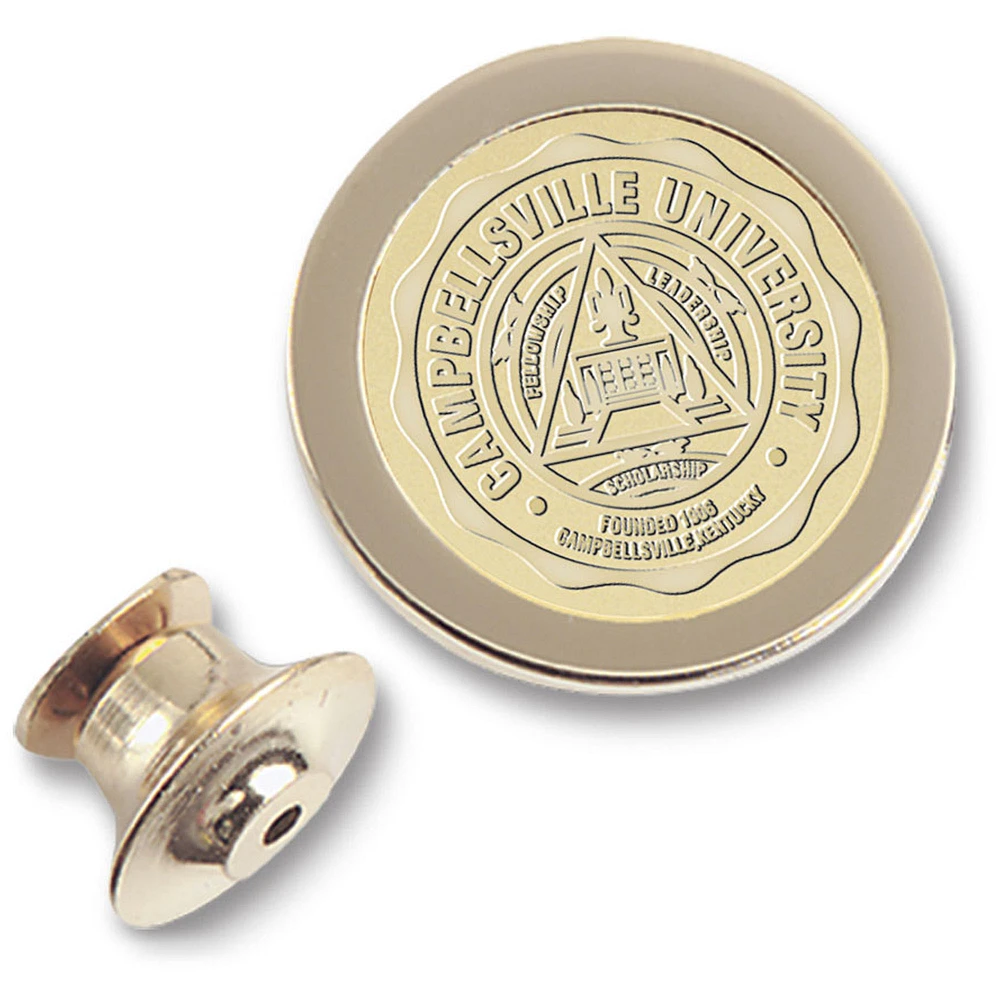 Gold Campbellsville Tigers Logo Lapel Pin