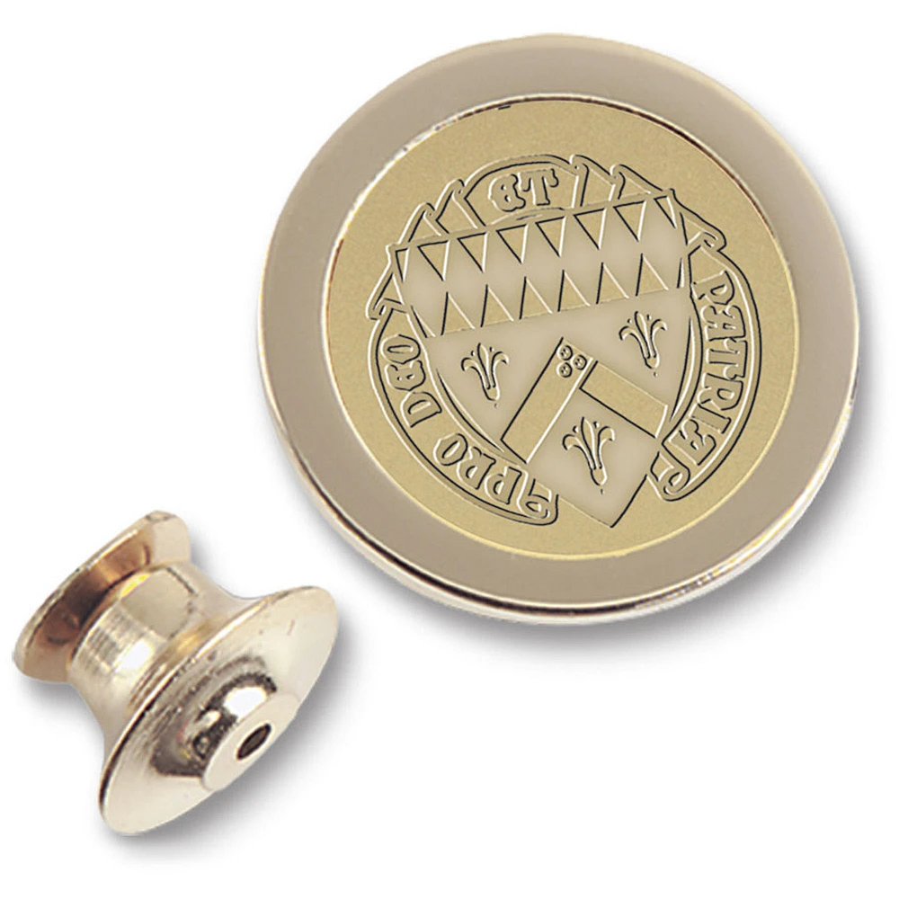 Gold Loras College Duhawks Logo Lapel Pin