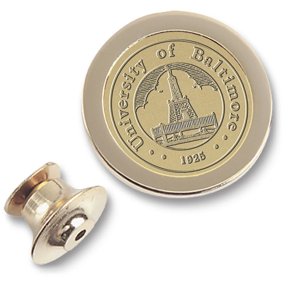 Gold UBalt Bees Logo Lapel Pin