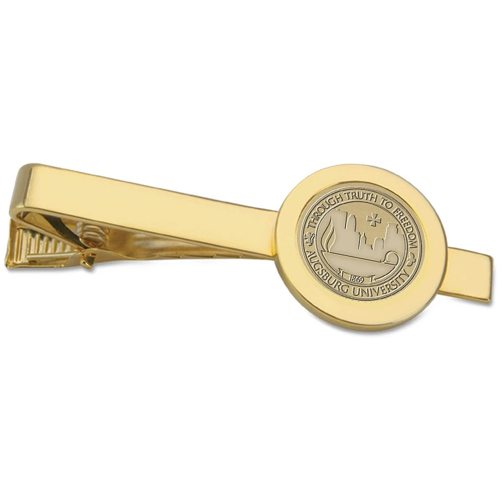 Gold Augsburg University Logo Tie Bar