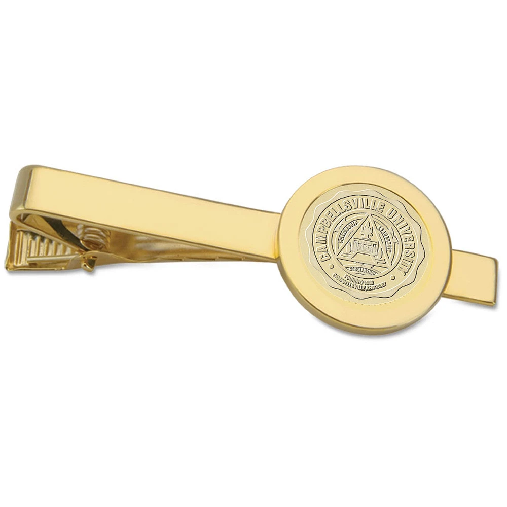 Gold Campbellsville Tigers Logo Tie Bar
