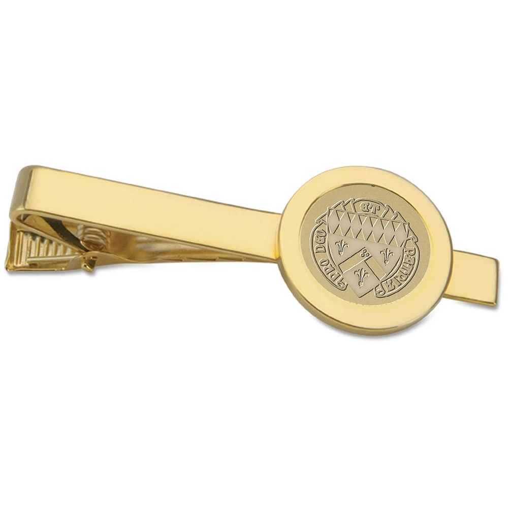 Gold Loras College Duhawks Logo Tie Bar