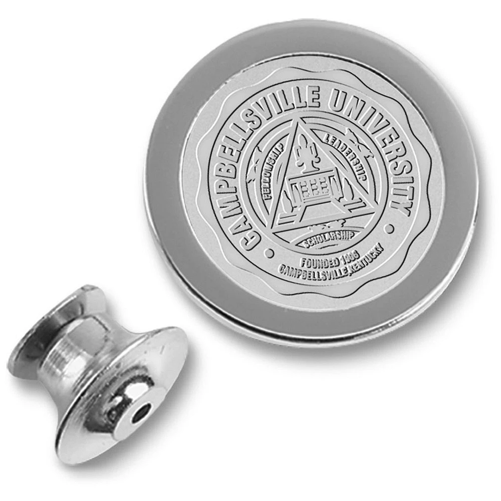 Silver Campbellsville Tigers Lapel Pin
