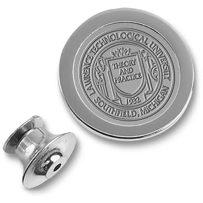 Silver Lawrence Technological University Blue Devils Lapel Pin