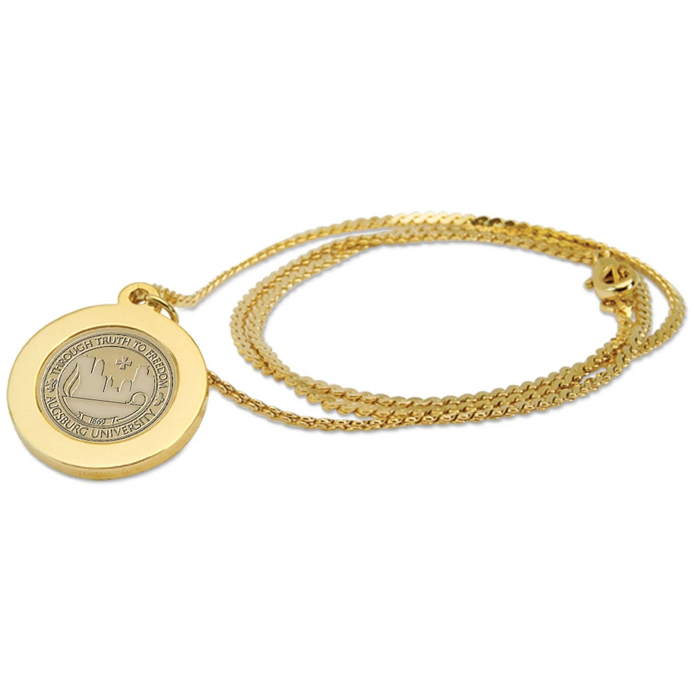 Gold Augsburg University Pendant Necklace