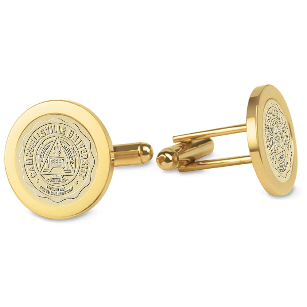 Gold Campbellsville Tigers Cufflinks