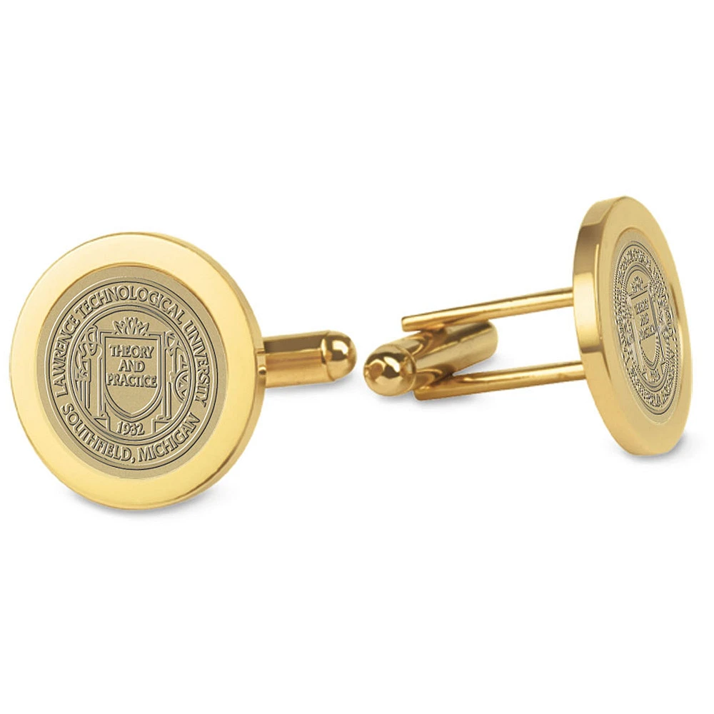 Gold Lawrence Technological University Blue Devils Cufflinks
