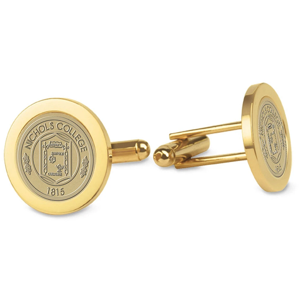 Gold Nichols College Bison Cufflinks