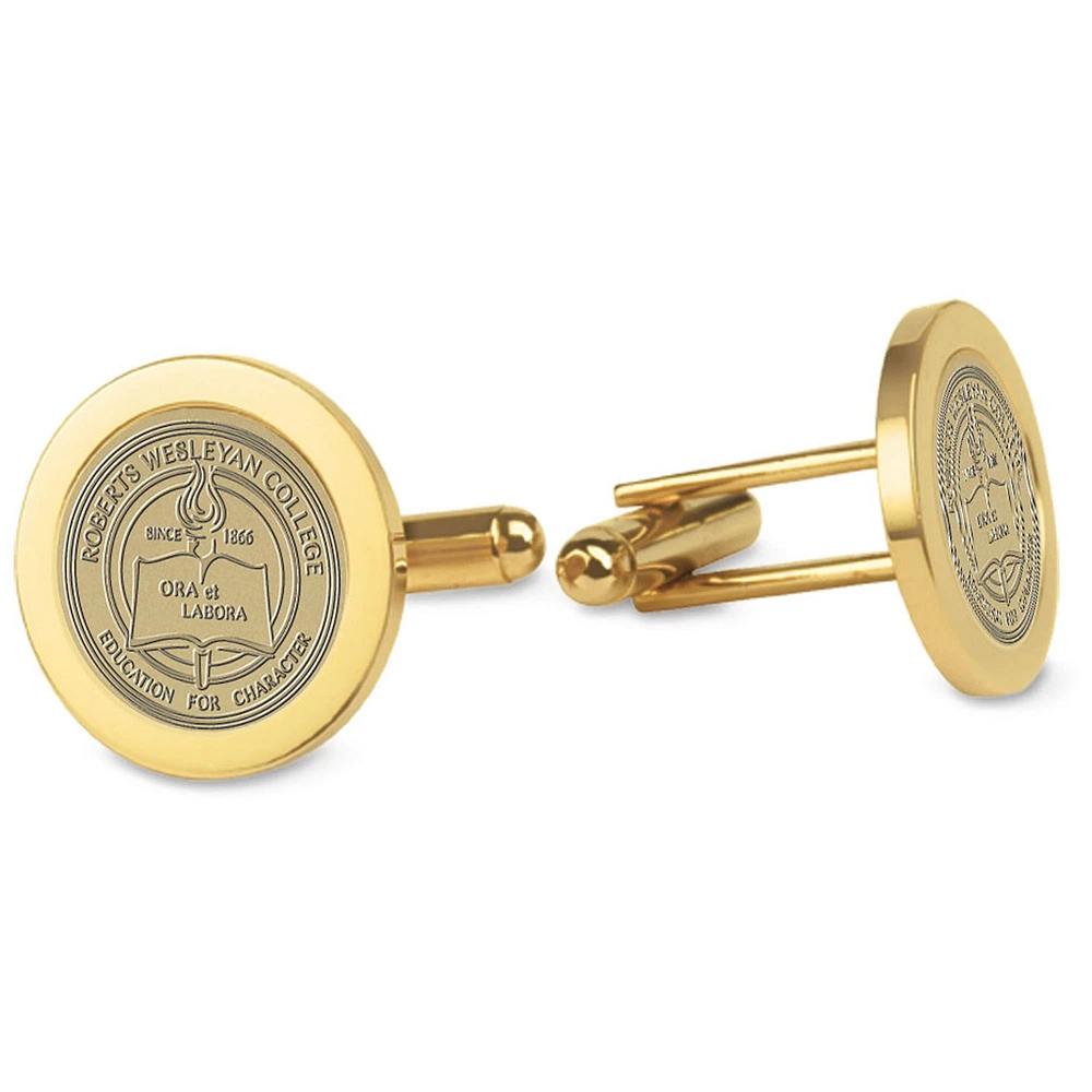 Gold Roberts Wesleyan Redhawks Cufflinks