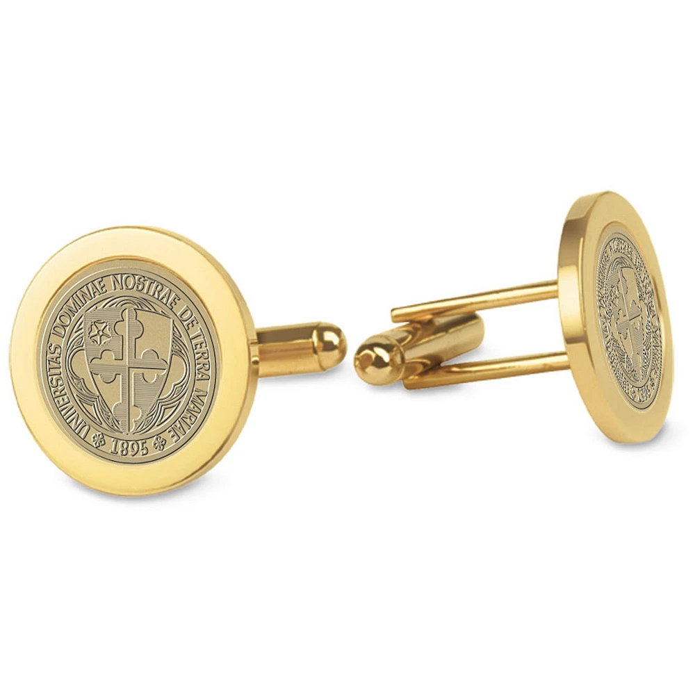 Gold Notre Dame of Maryland Gators Cufflinks