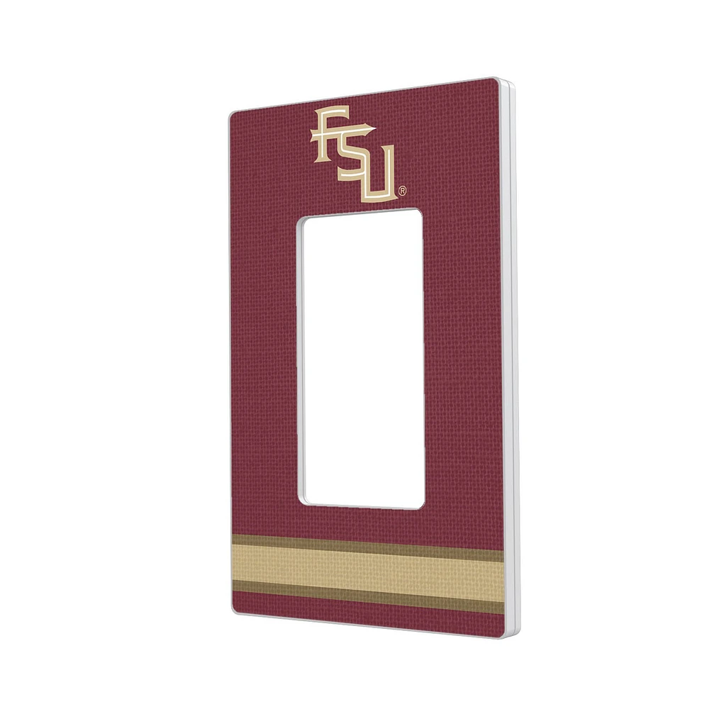 Florida State Seminoles Stripe Design Single Rocker Lightswitch Plate
