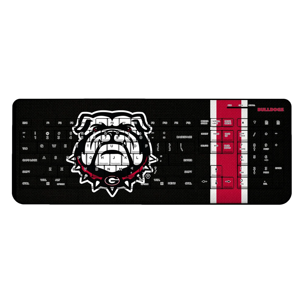 Georgia Bulldogs Stripe Design Wireless Keyboard