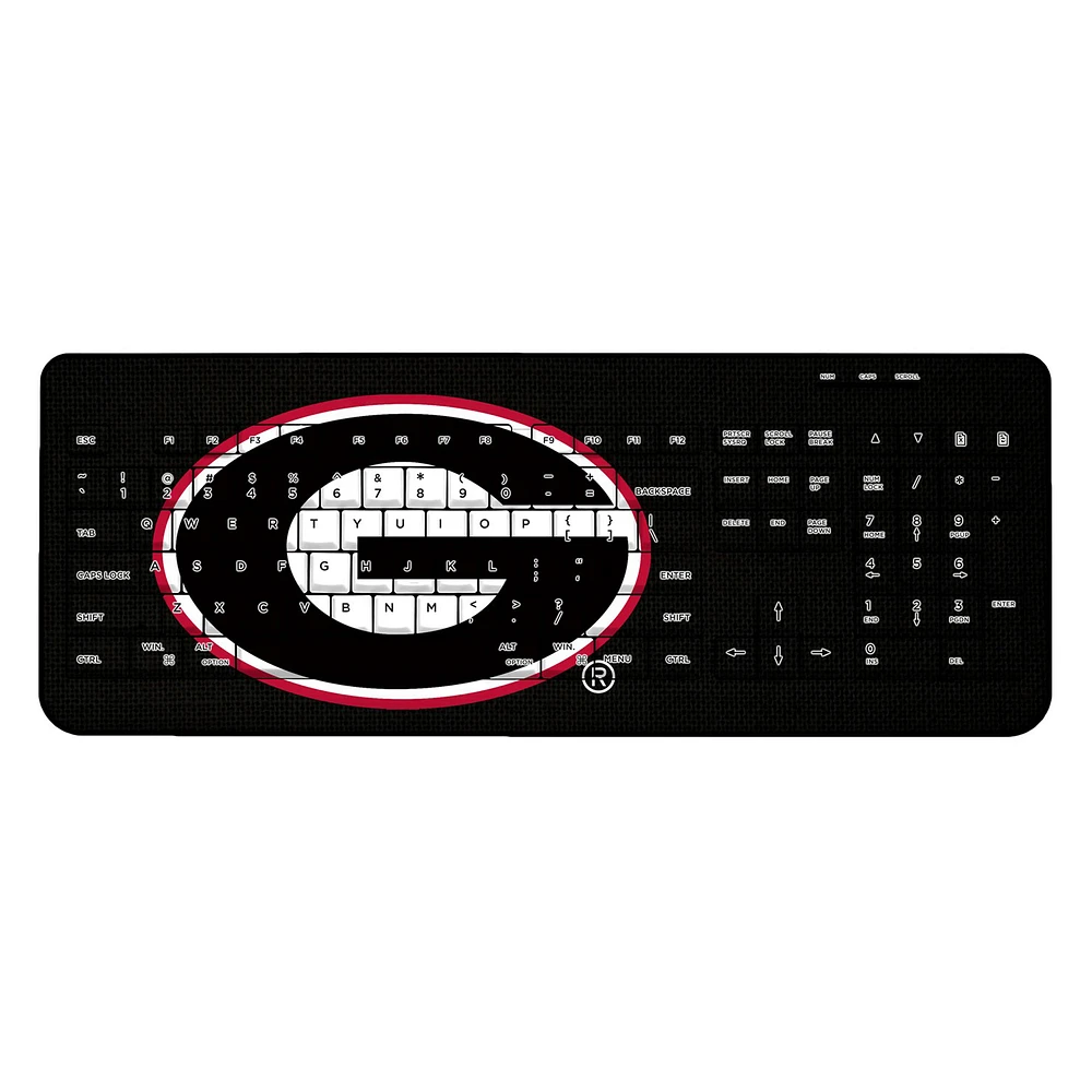 Georgia Bulldogs Primary Logo Solid Design Wireless Keyboard