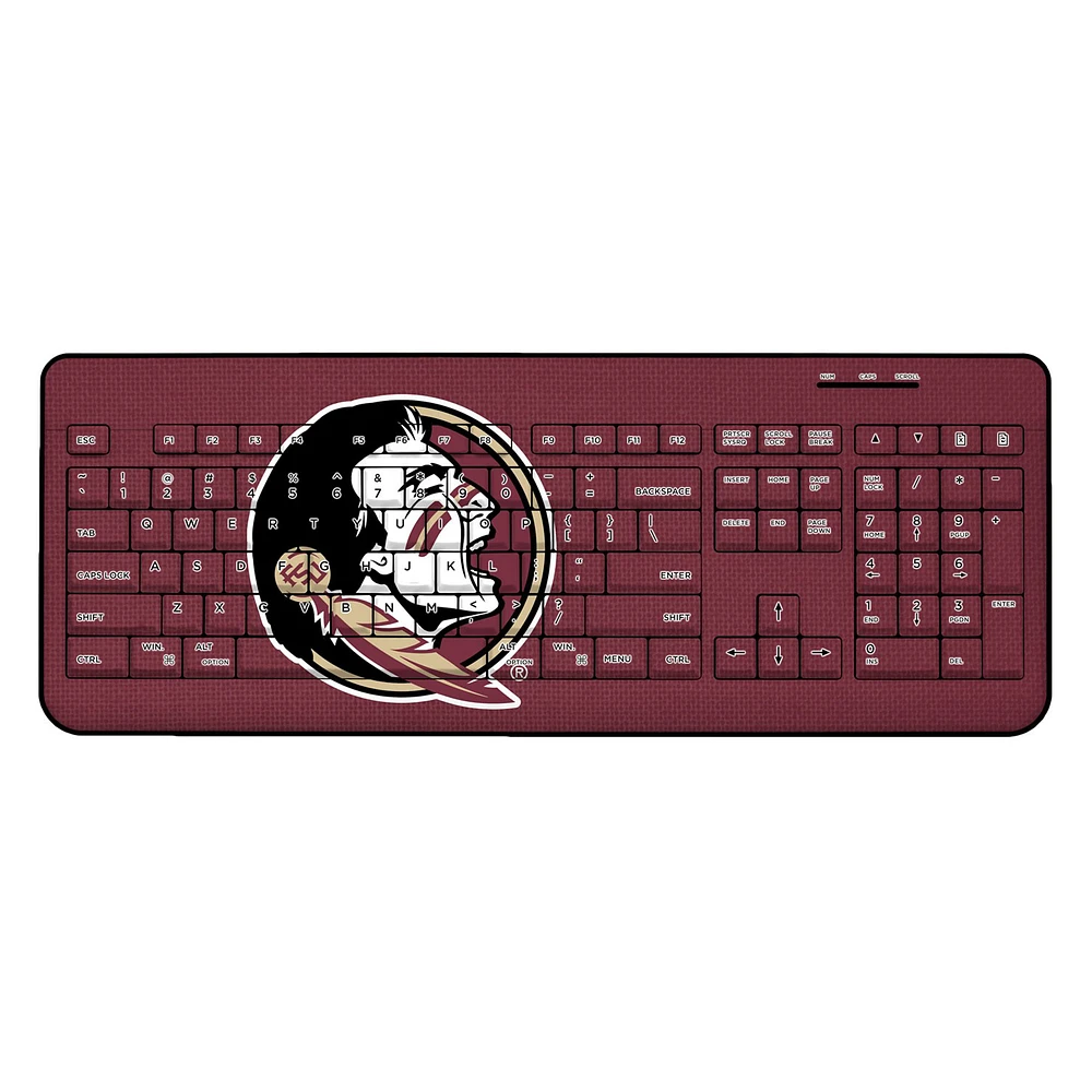 Florida State Seminoles Primary Logo Solid Design Wireless Keyboard