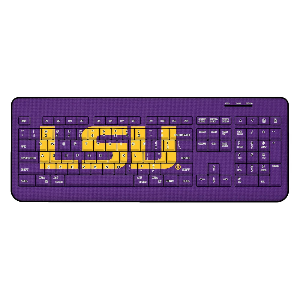 LSU Tigers Solid Design Wireless Keyboard