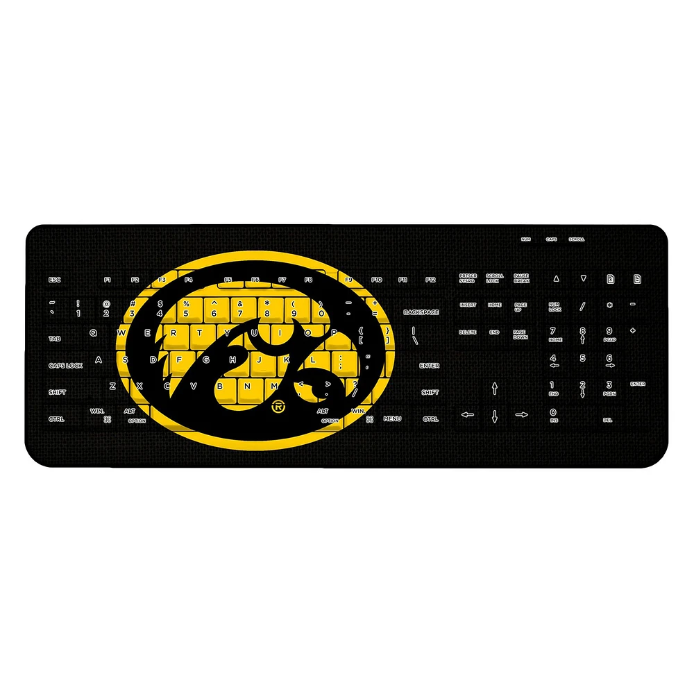 Iowa Hawkeyes Solid Design Wireless Keyboard