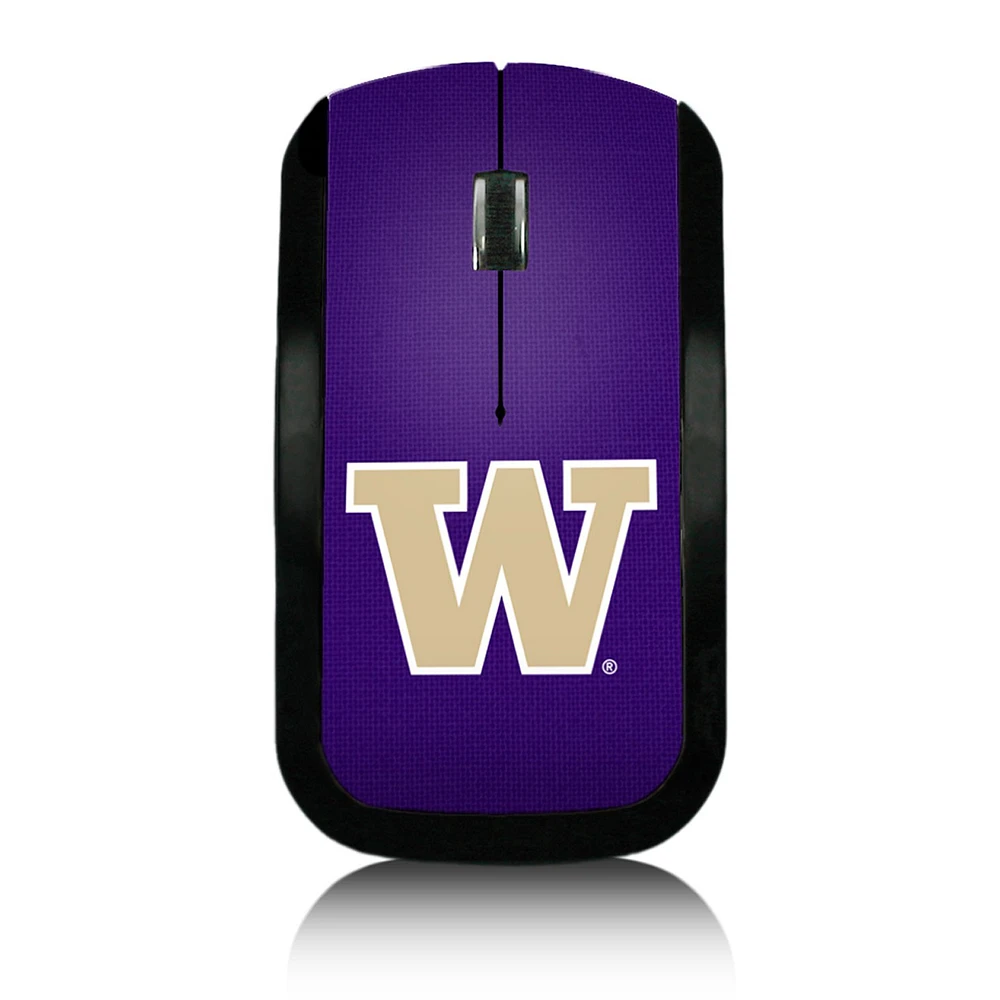 Washington Huskies Solid Design Wireless Mouse