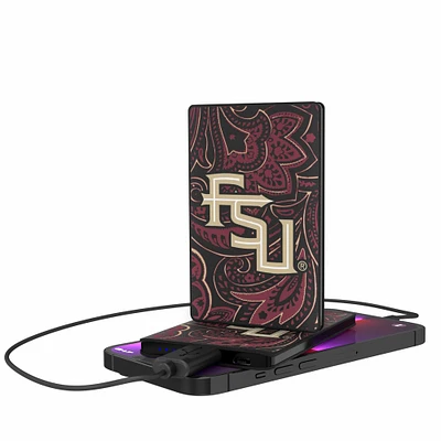 Florida State Seminoles Alternate Logo 2500mAh Paisley Design Credit Card Powerbank