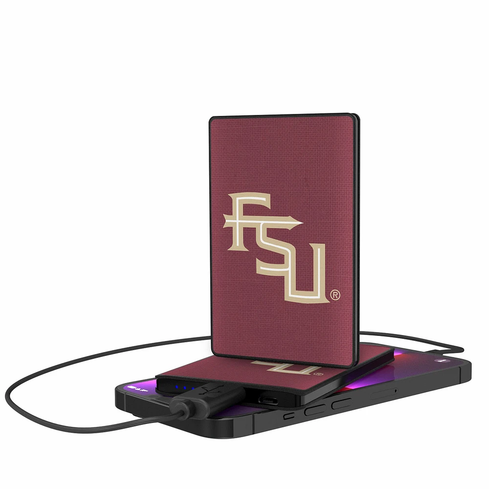 Florida State Seminoles Alternate Logo 2500mAh Solid Design Credit Card Powerbank