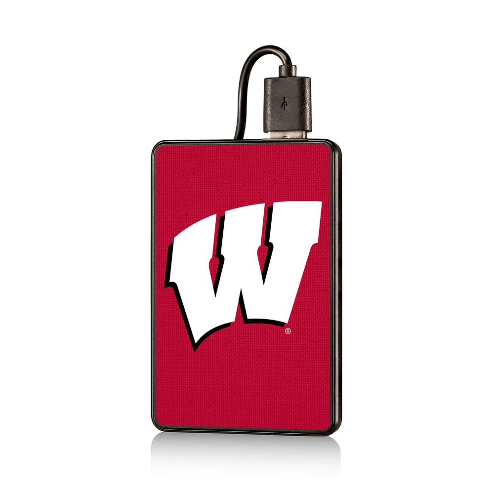 Wisconsin Badgers 2500mAh Solid Design Credit Card Powerbank