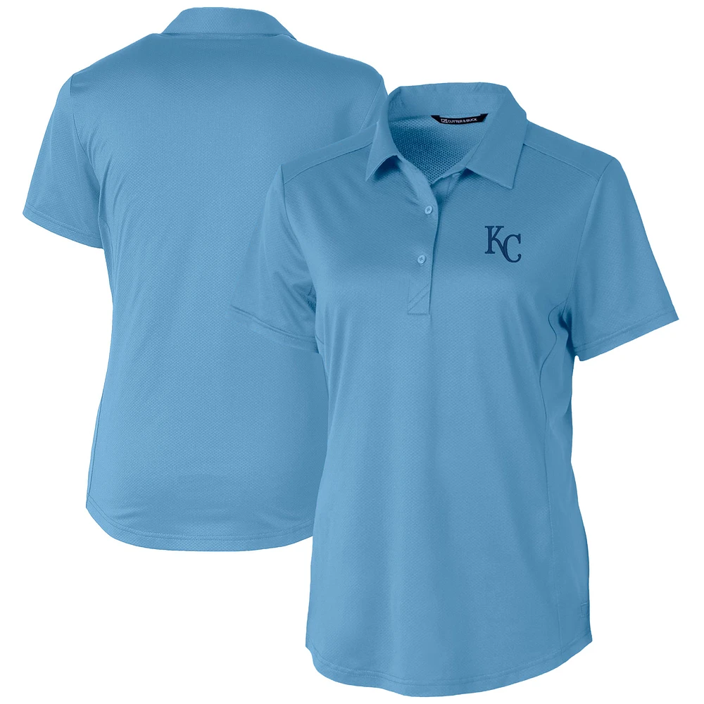 Women's Cutter & Buck Light Blue Kansas City Royals Prospect Textured Stretch Polo