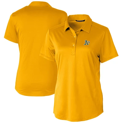 Women's Cutter & Buck Gold Athletics Prospect Textured Stretch Polo