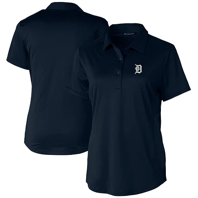 Women's Cutter & Buck Navy Detroit Tigers Prospect Textured Stretch Polo