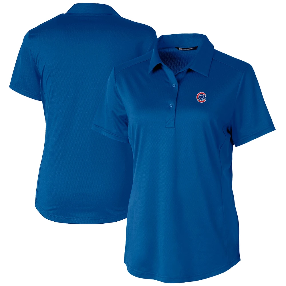 Women's Cutter & Buck Royal Chicago Cubs Prospect Textured Stretch Polo