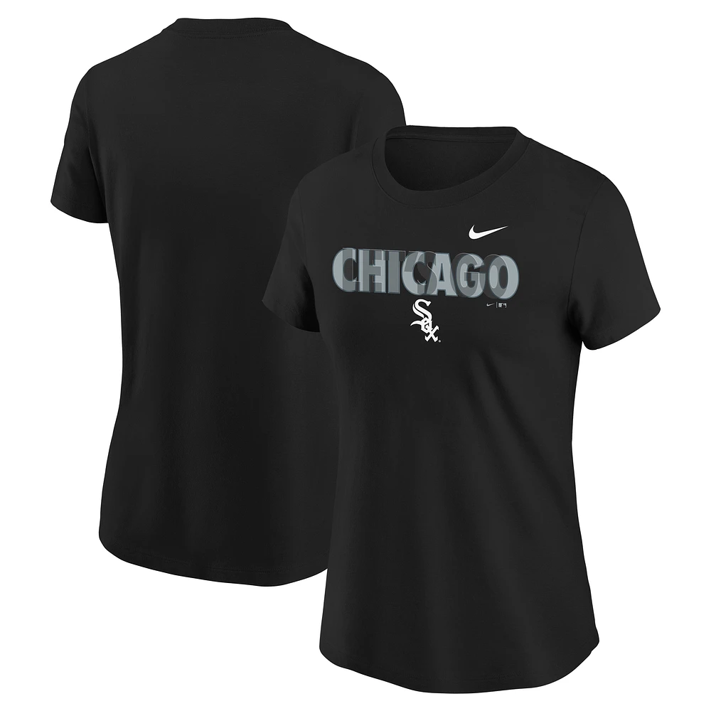 Girls Youth Black Chicago White Sox Let's Go T-Shirt