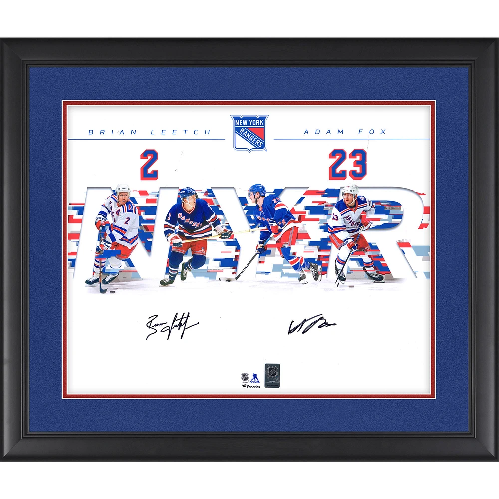 Adam Fox & Brian Leetch New York Rangers Multi-Signed Framed 16" x 20" Dual Photograph